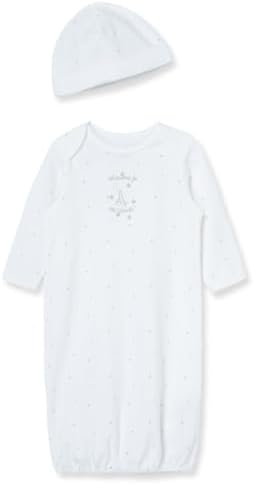 Little Me Baby Nightgown Hat Set - Soft Cotton for Newborns