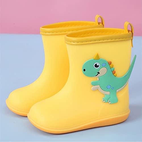 Rain Boots for Kids Waterproof Dinosaur Print Toddler Outdoor Shoes