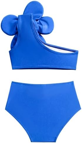Banmave Toddler Girl One-Piece Swimsuit with Ruffles and Hat