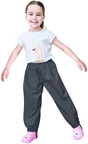 Lightweight Reflective Kids Rain Pants Safe Durable for Boys Girls