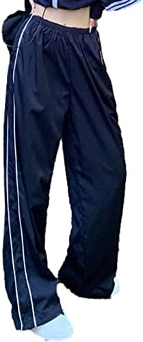 Shebote Womens Y2K Parachute Wide Leg Sweatpants 1
