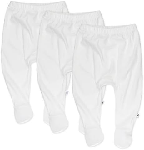 Honest Baby 3-Pack Footed Pants - Soft Cozy Organic Cotton Infants Bottoms
