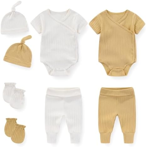 JELYLOVE 8 Pack Layette Set for Baby Boy Girl