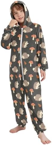 French Fries and Hamburger Onesie Pajamas Zip Up Sleepwear
