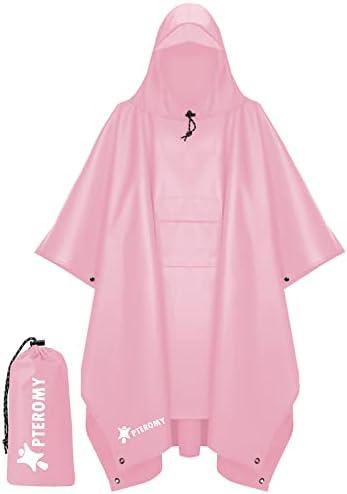 PTEROMY Hooded Unisex Rain Poncho