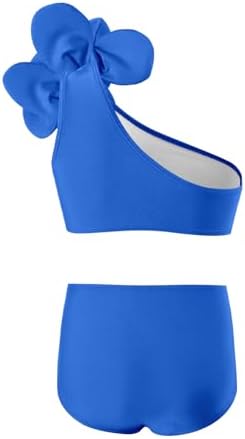 Banmave Toddler Girl One-Piece Swimsuit with Ruffles and Hat