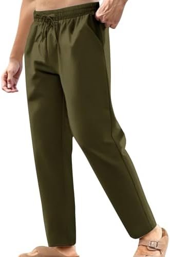 Mens Lightweight Cotton Linen Pants