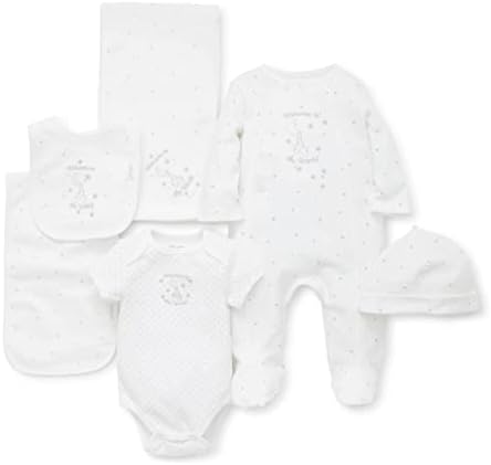 Perfect Baby Layette Gift Set Footie Cap Bib Burp Set Swaddling Blanket