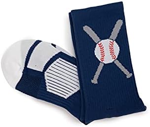 Baseball Socks with Crossed Bats Youth Adult