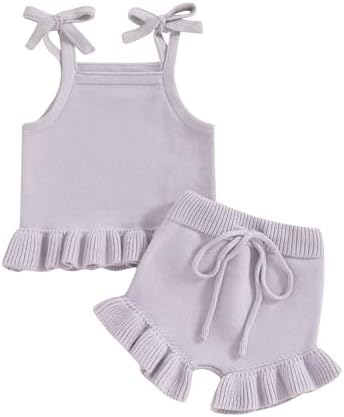 Emmababy Summer Knit Set for Girls Lightweight Stylish