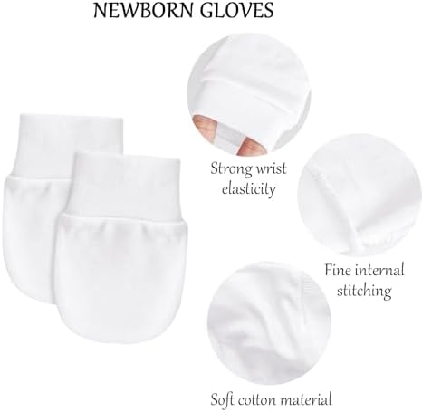 Baby Mittens No Scratch Soft Gentle Safe for Infants
