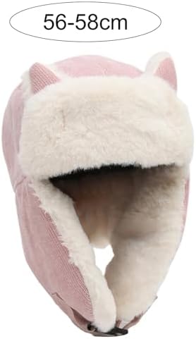 Thick Winter Trapper Hat with Earflaps for Men Women