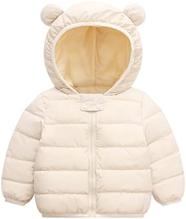 Warm Puffer Coats for Kids Winter Bear Hoods