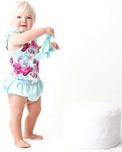 Bestaroo Ruffle Bloomer Onesie and Headband Set for Baby Girls