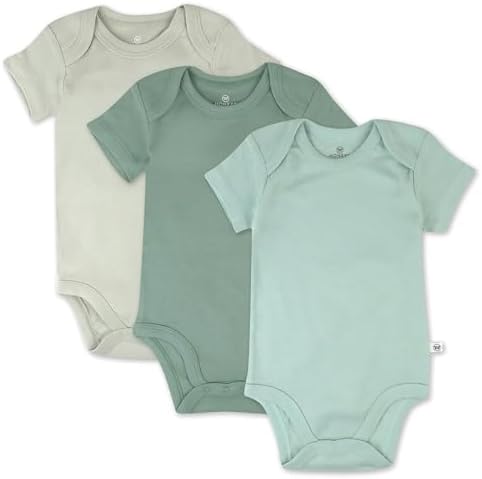 HonestBaby 3-Pack Organic Cotton Bodysuits for Baby 1