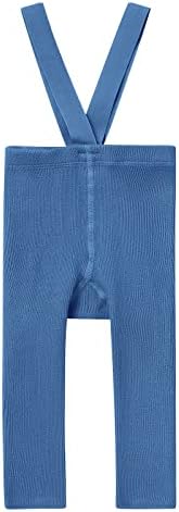 IDOPIP Infant Baby Ribbed Leggings with Suspender Pants Unisex