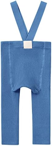 IDOPIP Infant Baby Ribbed Leggings with Suspender Pants Unisex