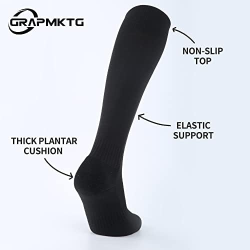 GRAPMKTG 3 Pack Multi-Sport Knee High Socks for Men Women