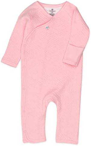 Organic Cotton Kimono Coverall for Baby Girls Pink 24 Months US
