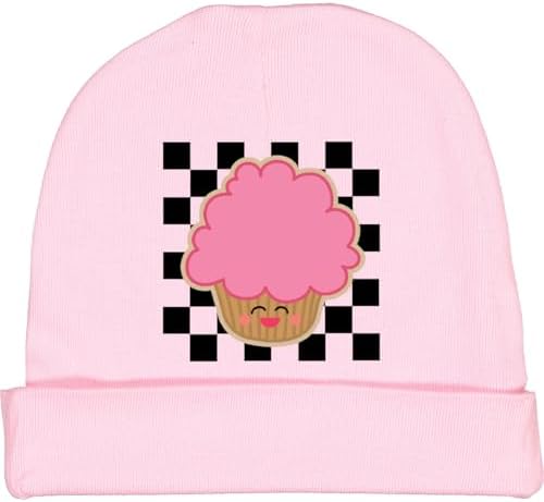 Inktastic Checkers Cupcake Baby Beanie Hat - Soft Thermal