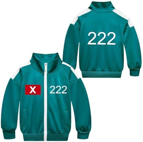 Yidasloox Kids Green Tracksuit Cosplay Outfit
