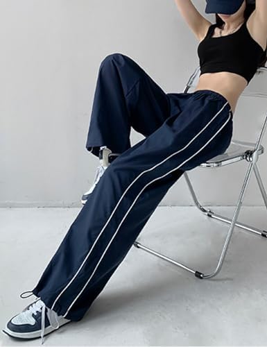 Shebote Womens Y2K Parachute Wide Leg Sweatpants 1