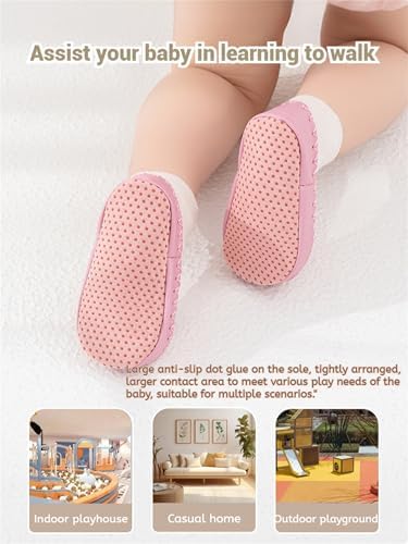 BEHELE Non-Slip Toddler Socks Shoes