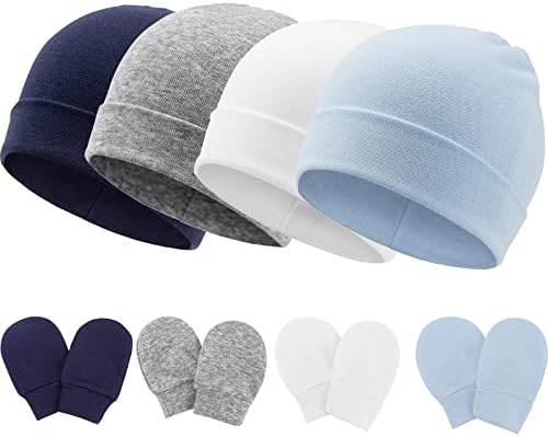 Perfect for Newborns DRESHOW BQUBO Baby Hats and Mittens Set