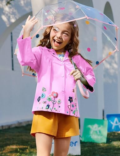 Perfect for Kids Pink Hoodie raincoat for Boys and Girls