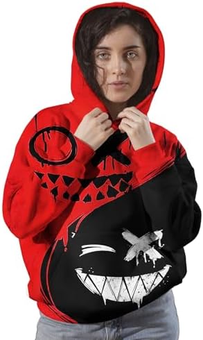 Mens 3D printed hoodie - Fashionable trendy
