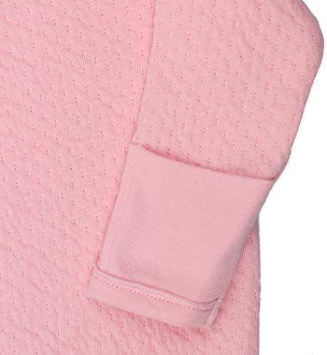 Organic Cotton Kimono Coverall for Baby Girls Pink 24 Months US