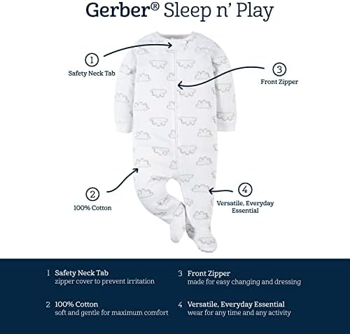 Gerber Sleep n Play Footies for Baby Girls