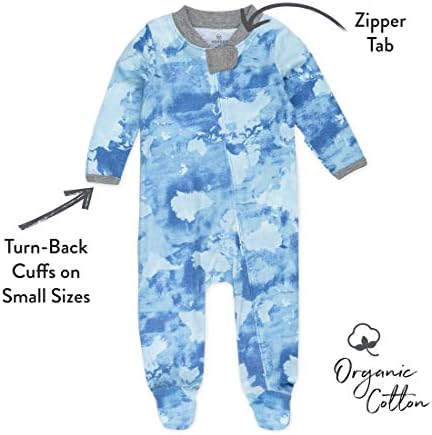 HonestBaby Sleep Play Footed Pajama Sufflers for Baby Boys