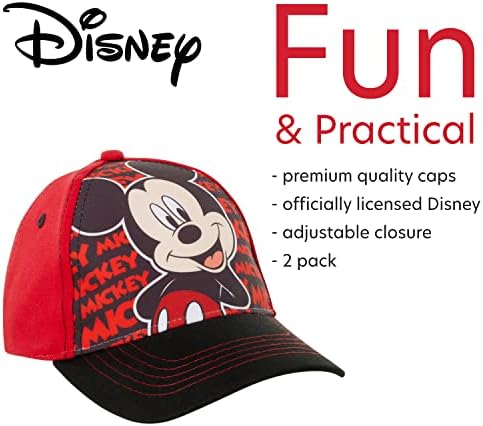 Disney Boys 3D Mickey Mouse Baseball Cap 2 Pack 1