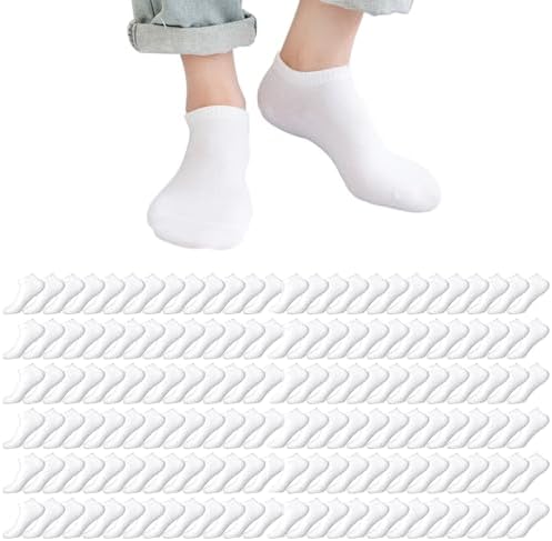 RICHBULL 200 Pairs Thin No Show Ankle Socks for Men Women