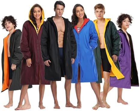 Adoretex Unisex Swim Parka Warm Water-Resistant for Swimming More
