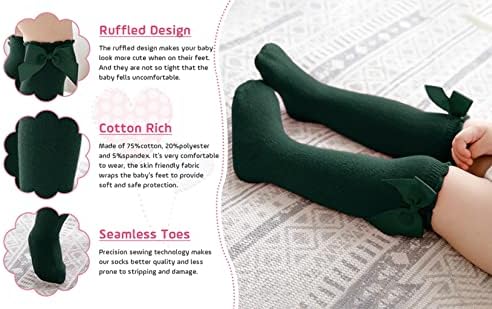 Century Star - Cute Knitted Ruffled Knee High Socks for Baby Girls