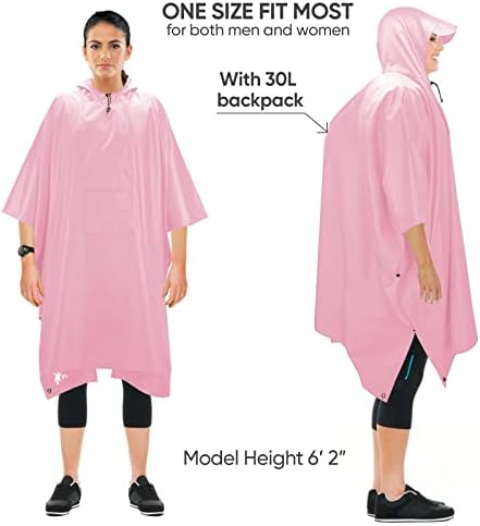 PTEROMY Hooded Unisex Rain Poncho