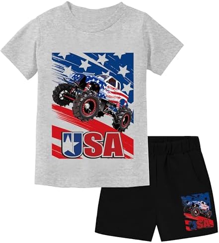 4th of July Boys Patriotic Outfit Set