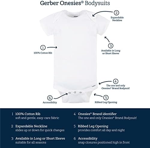 Gerber Baby Girls 8-Pack Short Sleeve Onesies