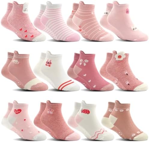 SkiBeaut Non-Slip Ankle Socks for Toddlers