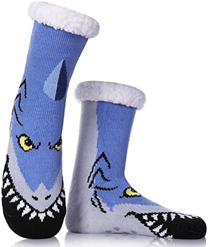 DYW Men Thermal Fuzzy Slipper Socks