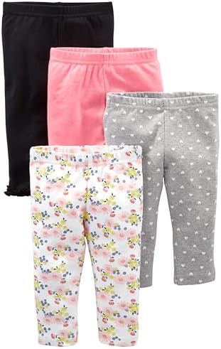 Simple Joys Baby Girls 4-Pack Pants
