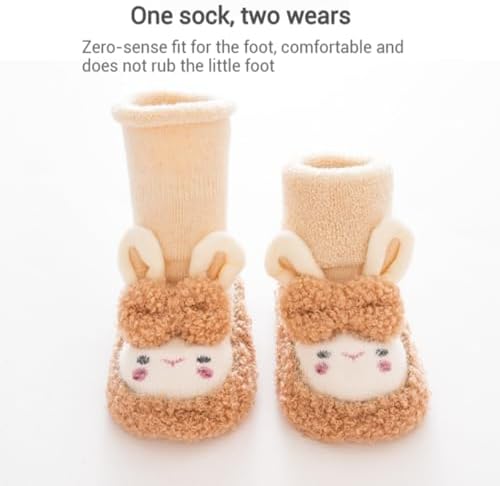Adorable Cartoon Toddler Socks Slippers