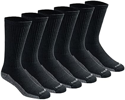 Dickies Mens Dri-Tech Moisture Control Crew Socks for Daily Use