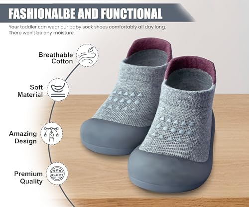 Dookeh Toddler Socks Shoes Anti-Collision Breathable Soft Sole Baby Walking Shoes