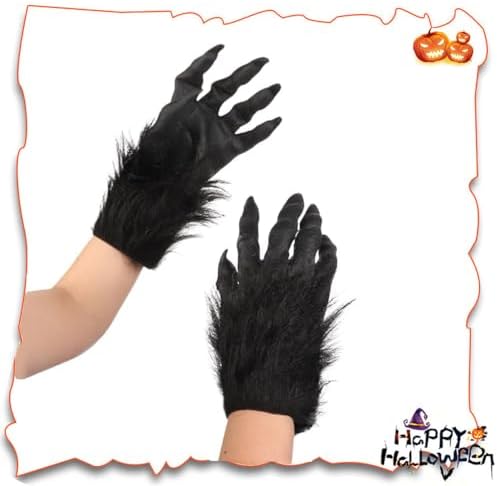 XGOPTS Werewolf Halloween Gloves Costume