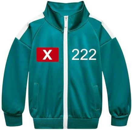 Yidasloox Kids Green Tracksuit Cosplay Outfit