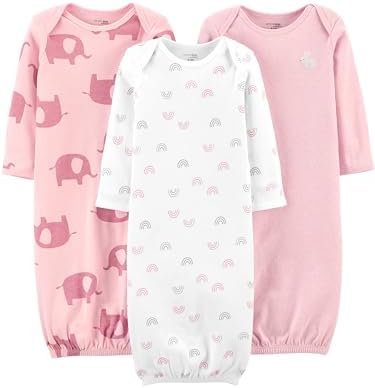 Simple Joys by Carters Baby Girls Super Soft 3-Pack Sleep Gown