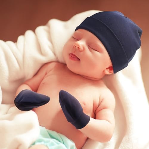 Perfect for Newborns DRESHOW BQUBO Baby Hats and Mittens Set